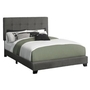 Full Upholstered Panel Bed by Monarch