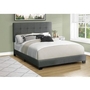 Queen Upholstered Panel Bed by Monarch