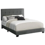 Queen Upholstered Panel Bed by Monarch