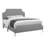 Queen Upholstered Panel Bed by Monarch