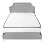 Queen Upholstered Panel Bed by Monarch