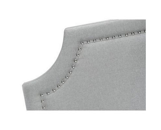 Queen Upholstered Panel Bed by Monarch