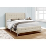 Queen Upholstered Panel Bed by Monarch