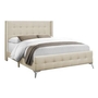 Queen Upholstered Panel Bed by Monarch