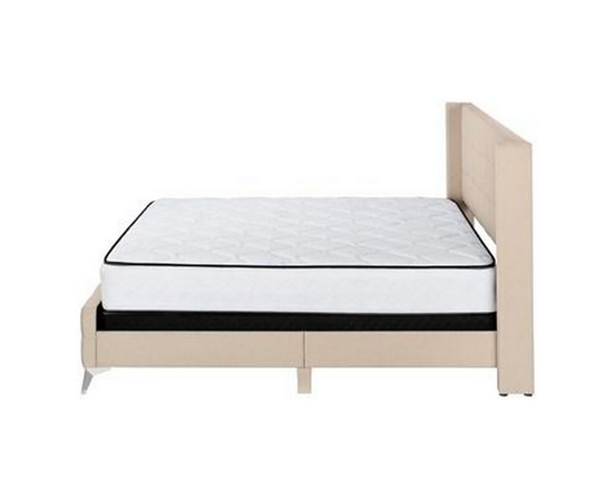 Queen Upholstered Panel Bed by Monarch