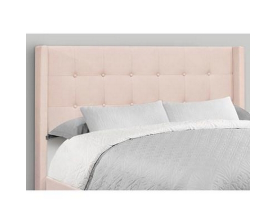 Queen Upholstered Panel Bed by Monarch