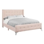 Queen Upholstered Panel Bed by Monarch