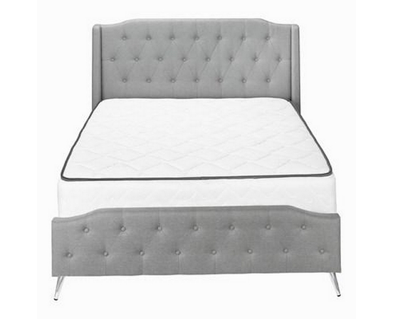 Queen Upholstered Panel Bed by Monarch