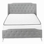Queen Upholstered Panel Bed by Monarch