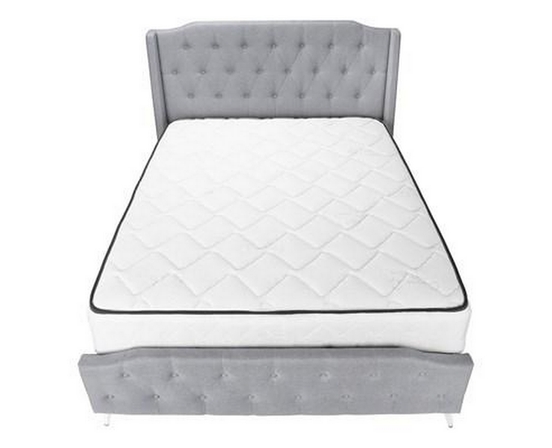 Queen Upholstered Panel Bed by Monarch