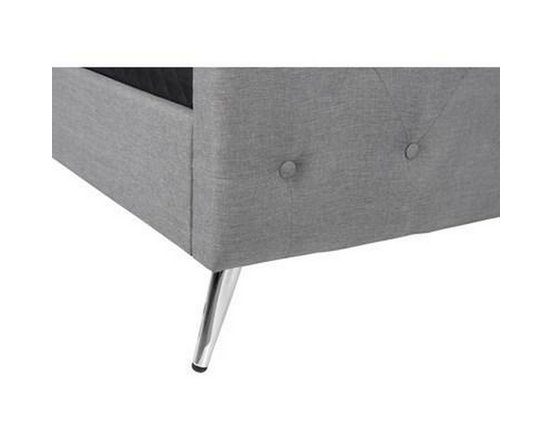 Queen Upholstered Panel Bed by Monarch