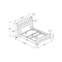 Queen Upholstered Panel Bed by Monarch