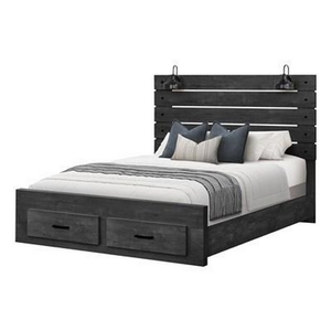 Queen Panel Bed with Storage by Monarch