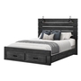 Queen Panel Bed with Storage by Monarch