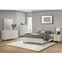 Queen Upholstered Panel Bed by Monarch