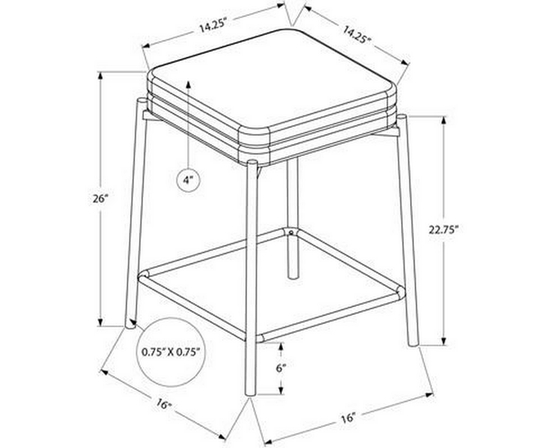 Set of 2 counter Height Stools by Monarch