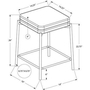 Set of 2 counter Height Stools by Monarch