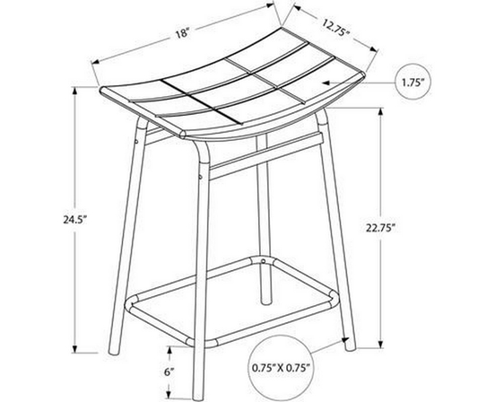 Set of 2 stools by Monarch