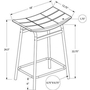 Set of 2 stools by Monarch