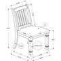 Set of 2 Dining Chairs by Monarch