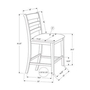 Set Of 2 Counter Height Dining Chairs by Monarch