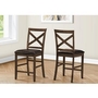 Set of 2 counter Height Dining Chair by Monarch