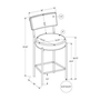 Set of 2 counter Height Stools by Monarch