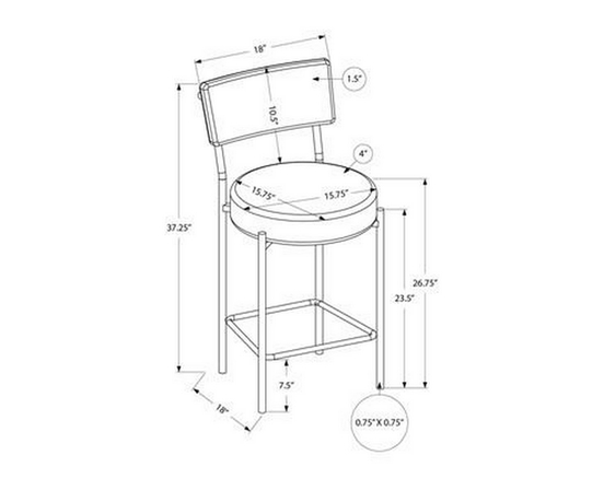 Set of 2 counter Height Stools by Monarch