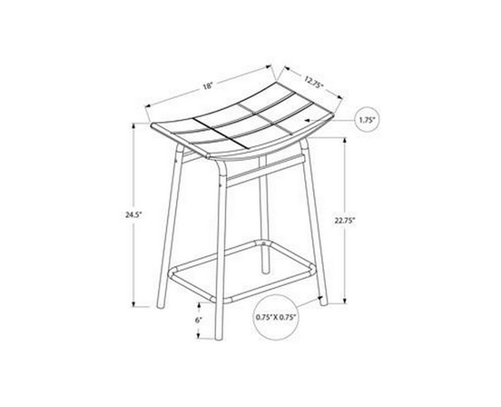 Set of 2 stools by Monarch