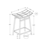 Set of 2 stools by Monarch