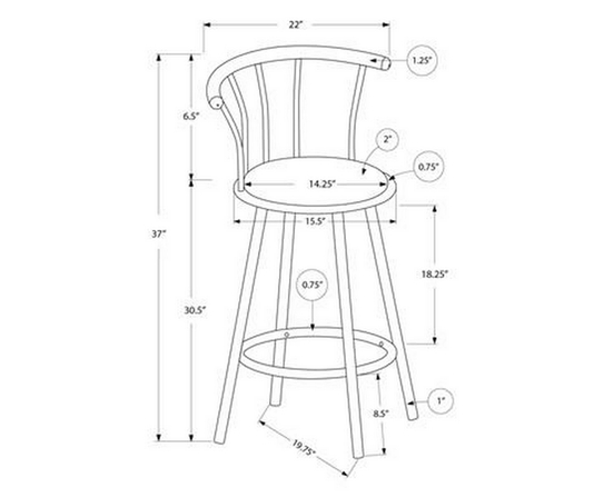 Set of 2 stools by Monarch