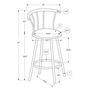 Set of 2 stools by Monarch