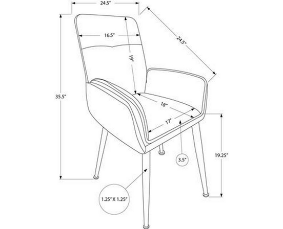 Set of 2 Dining Chairs by Monarch