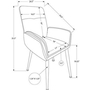 Set of 2 Dining Chairs by Monarch