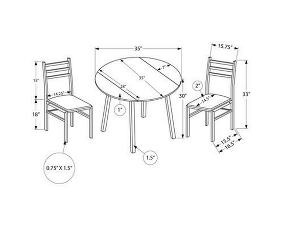 3 pc Dinette by Monarch
