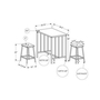 3 pc Counter Height Dinette by Monarch