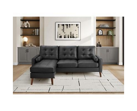 Stationary Polyurethane Sofa by Monarch