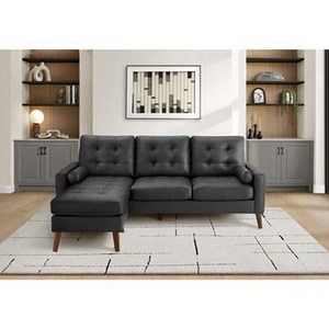 Stationary Polyurethane Sofa by Monarch