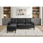 Stationary Polyurethane Sofa by Monarch