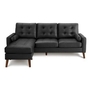 Stationary Polyurethane Sofa by Monarch