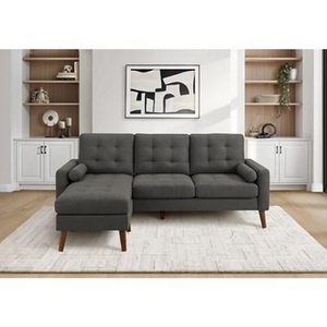 Stationary Fabric Sofa by Monarch