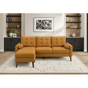 Stationary Fabric Sofa by Monarch