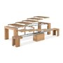 Dining room bench by transformer table