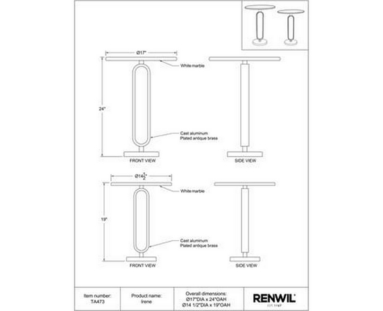 Irene Accent Table by Renwil