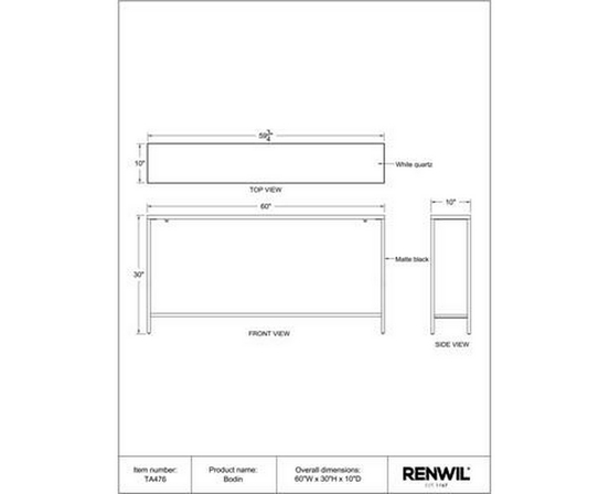 Bodin Console Table by Renwil
