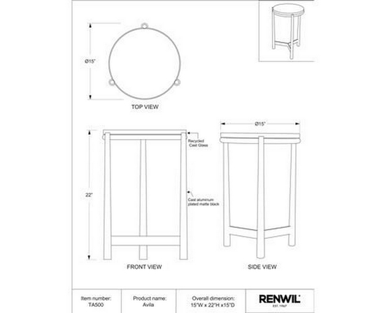 Avila Accent Table by Renwil