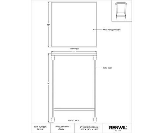 Giulia Accent Table by Renwil