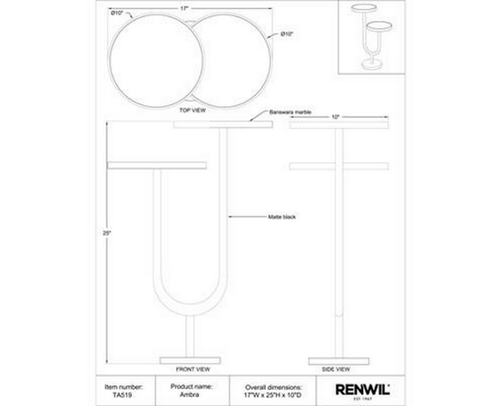 Ambra Accent Table by Renwil