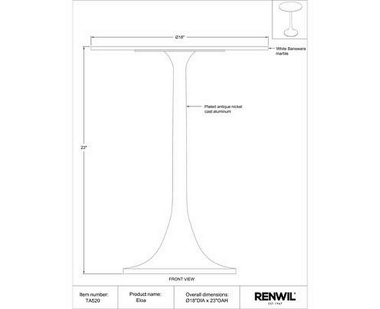 Eloa Accent Table by Renwil