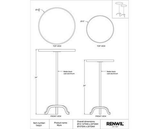 Myra Accent Table by Renwil
